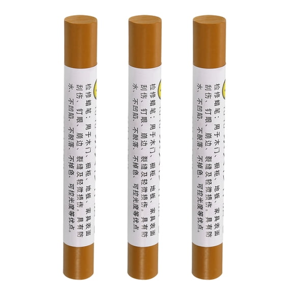 Furniture Repair Crayons Wax Filler Stick, 3Pcs Touch Up Pen Markers, Cherry Wood