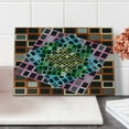 thumbnail image 2 of Geometric Cutting Board, Colorful Squares Framework Abstract Style Modern Graphic Design Art Print, Decorative Tempered Glass Cutting and Serving Board, Small Size, Multicolor, by Ambesonne, 2 of 5