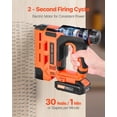 thumbnail image 3 of Cordless Brad Nailer Staple Gun 2 in 1 18 Gauge 1.25 Inch with 500 Staples 500 Nails Battery Charger Non Slip Rubber Grip for Woodworking DIY, 3 of 7