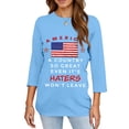 thumbnail image 4 of USA 250th Anniversary T Shirts for Celebrate 250th Anniversary of America Patriotic Veteran Tee America 250 Merchandise 3/4 Sleeved Top for Woman, 4 of 5