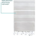thumbnail image 4 of Grey beach towel 100x180cm Large beach towel Turkish Hammam bath towel Sauna,Spa,Yoga,Beach, 4 of 5