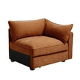 thumbnail image 2 of Newest Orange Chenille Storage Sofa, Velvet Single Seater,Hidden Storage Compartments, Lift-Up Ottoman & Under-Seat Drawer, Space Saving Design for Small Apartments, 2 of 11