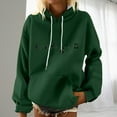 thumbnail image 2 of Yuyuzo Christmas Hoodies for Women Oversized Drawstring Hooded Sweatshirt Casual Long Sleeve Pullover, 2 of 4