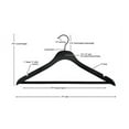 thumbnail image 6 of Nahanco 17” NAHANCO SlimLine Wooden Suit Hanger With Pant Bar - Raw W Gunmetal, 6 of 6