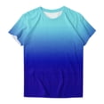 thumbnail image 5 of JUNWELL Offre Moins de 5.00 Chemises pour Femmes Grande Taille d'Été Mode Femmes Confortable Décontracté Col Rond Manches Courtes Imprimé Top Chemisier, 5 of 5