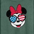 thumbnail image 3 of Disney - Americana - Minnie Flag Glasses - Women's Lightweight French Terry Long Sleeve Shirt, 3 of 5