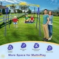 thumbnail image 3 of SPPTTY Swing Sets for Backyard 2 in 1 Multifunction Swing Set Outdoor for Kids Playground, Metal Swing Stand with 2 Adjustable Swings, 3 of 8