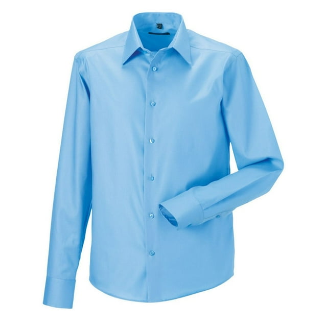 Russell Mens Ultimate Non-Iron Tailored Long-Sleeved Formal Shirt