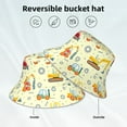 thumbnail image 5 of Gaeub Heavy Equipment Printed Double Sided Reflective Bucket Hat Foldable Sun Hat for Camping Hiking Fishing, 5 of 9