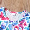 thumbnail image 4 of Popshion Little Girls Butterfly Rainbow Twirl Dress Long Sleeve Fall Winter Dresses 18M-6T, 4 of 6