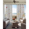 thumbnail image 4 of Spring Wildflowers Blackout Curtains 45 Inches Long for Bedroom, Pastoral Rustic Farmhouse Botanical Thermal Insulated Room Darkening Black Out Window Curtain Panels Grommet Drapes for Living Room, 4 of 8