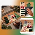 thumbnail image 5 of QISIWOLE Christmas Doormat with Trees & Gifts Pattern, 18x30 Inch Indoor Outdoor Xmas Door Mat, Winter Welcome Front Door Mat for Porch Decor Warming Gift, 5 of 6