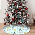 thumbnail image 5 of Rateoe Cartoon Cat Print Christmas Tree Skirt 30" for Xmas Holiday New Year Party Circle Tree Mat Ornaments Decoration, 5 of 7