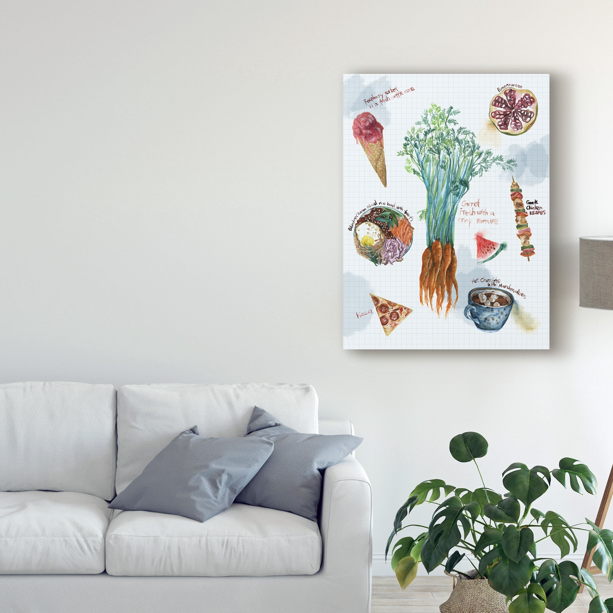 Trademark Fine Art 'Food Sketches I' Canvas Art by Melissa Wang