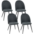 thumbnail image 1 of HOMCOM Set of 4 Modern Dining Chairs for Living Room, Dark Grey, 1 of 10