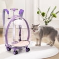 thumbnail image 3 of HLONK New Pet Luggage Transparent Bag Trolley Box Large Capacity Pet Cart Large Capacity Pet Cart Trolley Box  Newly Designed Transparent Pet Luggage Bag, 3 of 5