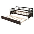 thumbnail image 6 of Royard Oaktree Twin Size Daybed with Twin Trundle, Wood Sofa Bed Frame with Slats Support, Espresso, 6 of 7