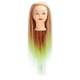 thumbnail image 2 of Cabeza de Maniquí de pelo sintético de alta temperatura, modelo para entrenamiento de peluquería portátil y ligero, 2 of 14