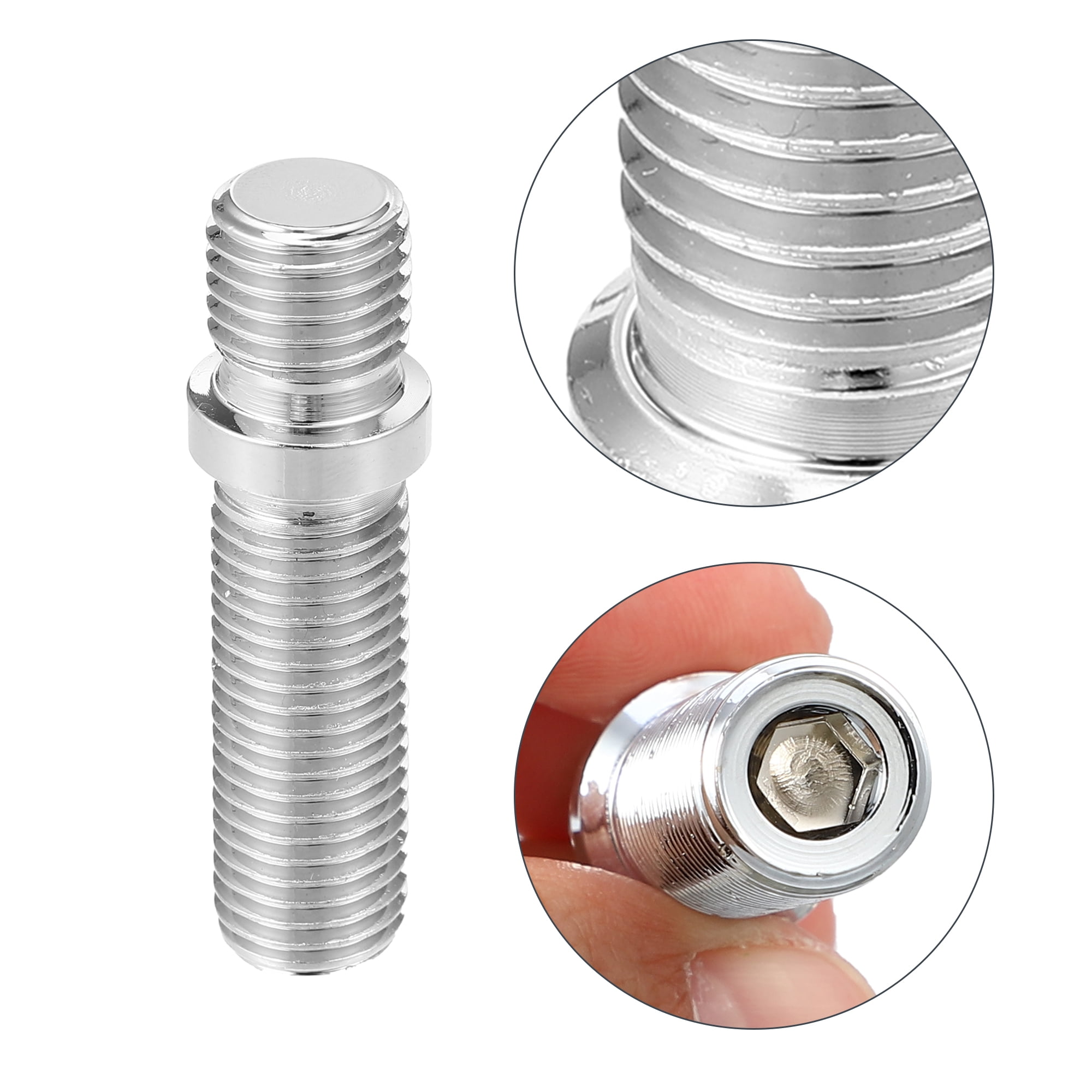 Unique Bargains M12x1.5 to M12x1.5 50mm Wheel Stud Fit for BMW - Pack of 10 Silver Tone