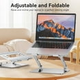 thumbnail image 6 of RAOYI Laptop Stand for Desk, Portable and Foldable Adjustable Riser for HP/Mac/Dell/Samsung/Lenovo, Fits All Laptops and Notebooks up to 16 inch, Black, 6 of 7