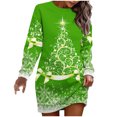 thumbnail image 1 of Birdeem Robe Décontractée à Imprimé Floral Manches Longues Col Rond Mi-Mollet pour Femmes, 1 of 1
