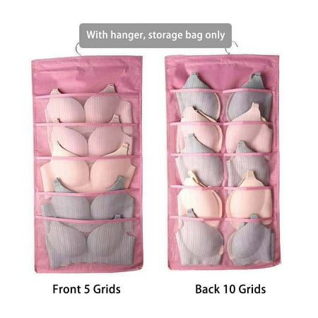 

24 Pockets Double 2 Side Hanging Bag Bra Underwear Storage Organiser Tidy Hanger