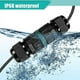 thumbnail image 3 of Caja de conexiones impermeable IP68 - Juego de 4 conectores eléctricos exteriores de 2 vías, caja de conexiones de cableado externo Domino impermeable para cables de tierra de Ø9-12 mm, 3 of 5