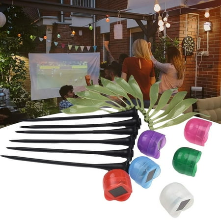 

6Pcs Garden Tulip Flower Shape Led Solar Powered Lights Outdoor Standing Decor