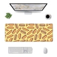 thumbnail image 3 of Disketp Gaming Mouse Pad Hot Dogs Pattern Large Mouse Mat Long Extended Desk Pad Non-Slip Rubber Mice Pads Stitched Edges Thin Pad (11.8x31.5 Inch), 3 of 8