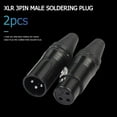 thumbnail image 1 of 2 uds 3Pin XLR hembra macho micrófono Audio Cable enchufe DIY conectores adaptadores Universal Accesorios Electrónicos, 1 of 9