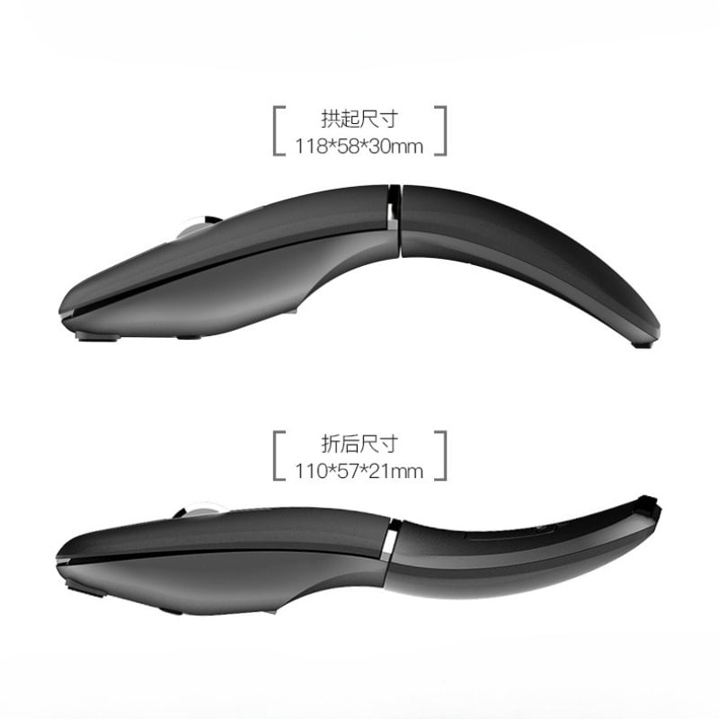 Dual Mode Wireless Bluetooth Mouse, Rechargeable Ultra Slim Silent Computer Mouse for Laptop PC