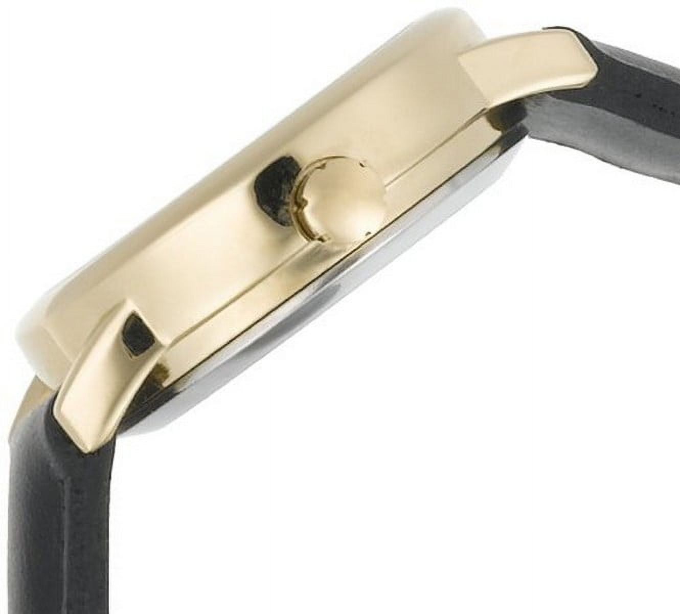 Timex Women's Easy Reader Date Black/Gold/White 25mm Casual Watch, Leather Strap