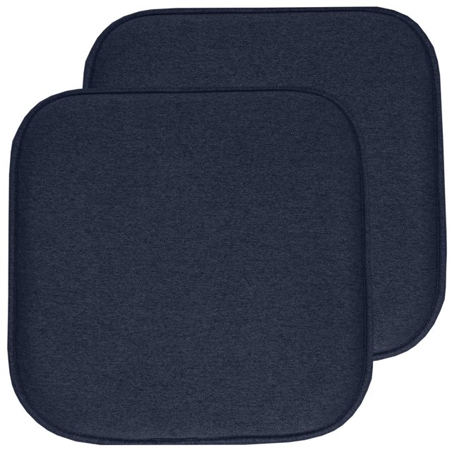 Cojín para silla Sweet Home Collection, espuma viscoelástica, paquete de 2 unidades, color azul