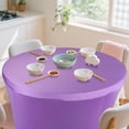 thumbnail image 4 of Universal Round Elastic Tablecloth Secure Fit With Corner Bands For Large Circular Dining, 4 of 4
