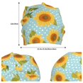 thumbnail image 3 of KLL White Polka Dot Sunflower A Winter Fall Beanie Knit Hats for Men & Women - Warm & Soft Stylish Toboggan Caps for Cold Weather, 3 of 6