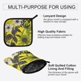 thumbnail image 3 of Yayeee Oven Mitts and Pot Holder Set of 4 Heat Resistant Kitchen Gloves Baking Hot Pad, Yellow Flowers, 3 of 5