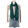 thumbnail image 2 of INSPIRAR CHIC Bufanda de Chiffon Sólido para Mujeres Ligera Suave Sheer Larga Envoltura para la Cabeza Chal Bufandas Verde Medianoche 68.9x27.6 pulgadas, 2 of 7