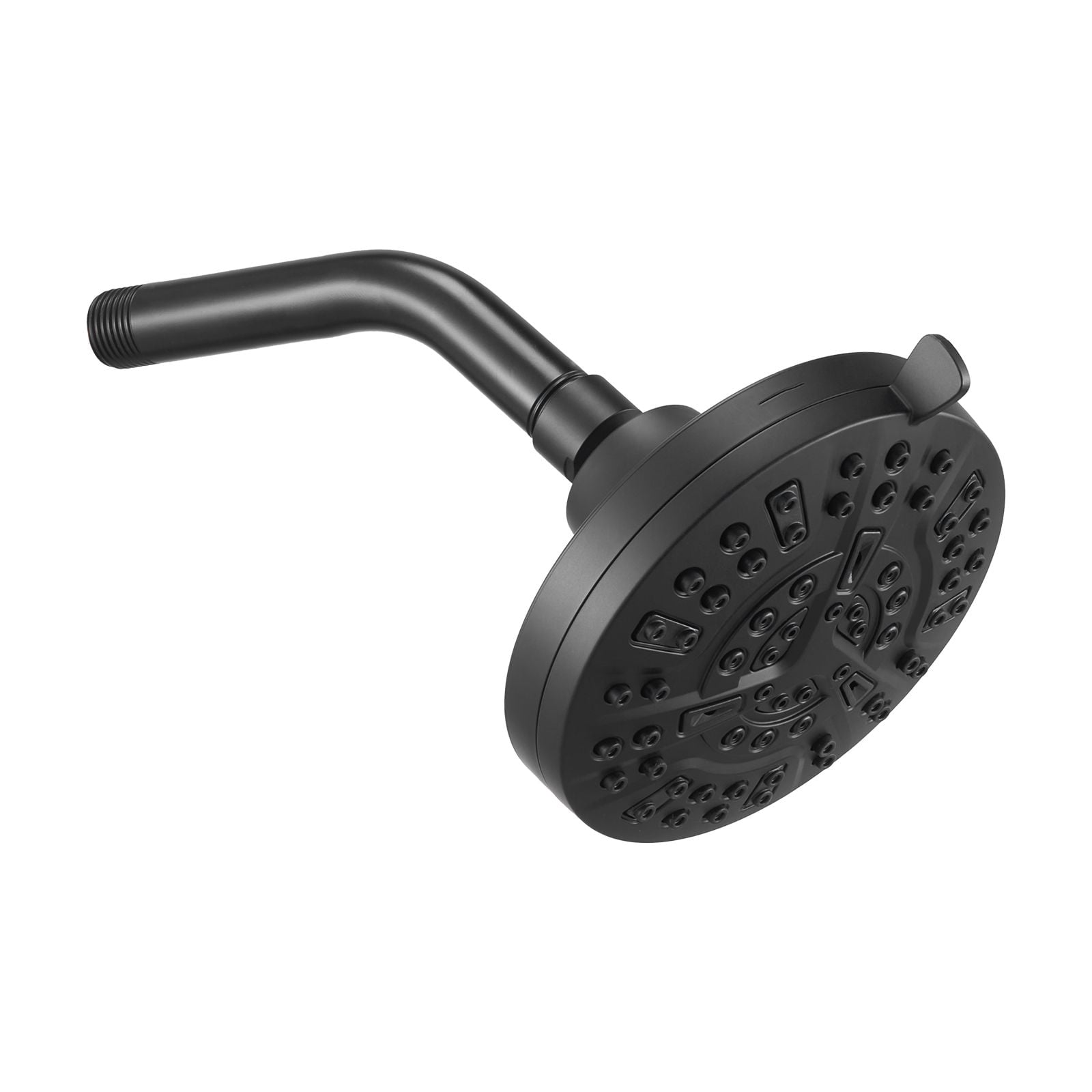 Tub and Shower Faucet Set 4-Piece Pressure Balancing Valve 8 Shower Modes Matte Black for Bathroom