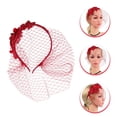 thumbnail image 3 of Bridal Face Veil and Flapper Fascinator Set for Women Tea Party and Wedding Events, 3 of 8