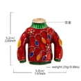 thumbnail image 2 of Broche navideño con forma de suéter de aleación esmaltada roja, 2 of 3