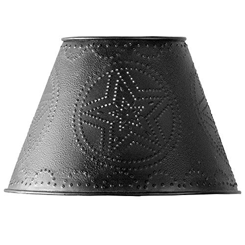 Black Star Punched Tin 10 Lamp Shade, Tin Lamp Shade History