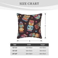 thumbnail image 4 of DouZhe Velvet Decorative Throw Pillow Covers Set of 2, Soft Square Cushion Cover with Invisible Zipper Exotic Tribal Style Tiki Masks Printing, 18"x18", 4 of 7