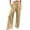 Brown, variant on Women Fashion Elastic Waist Pant With Pocket Loose Harem Pants Printed Crop Pants Women’s Linen Casual Pants for Summer