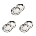 thumbnail image 2 of Ounissouiy Stainless Steel Round Dinner Plate Dish Small Plates, Holder Disc Dish 18cm Steel Stainless Small Non-Magnetic 22cm. Plate Type1, 2 of 6
