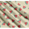 thumbnail image 3 of Soimoi Yellow Cotton Cambric Fabric Watermelon Fruits Print Fabric by Yard 42 Inch Wide, 3 of 7