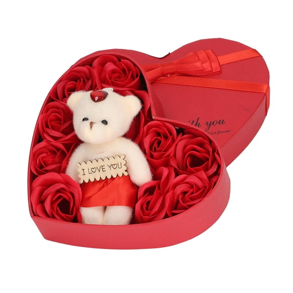 Jabón de baño con flores de rosa, caja de regalo de jabón con rosas, caja de regalo de jabón con flores de rosa, caja de regalo de jabón con forma de oso y rosas diseñada para el futuro