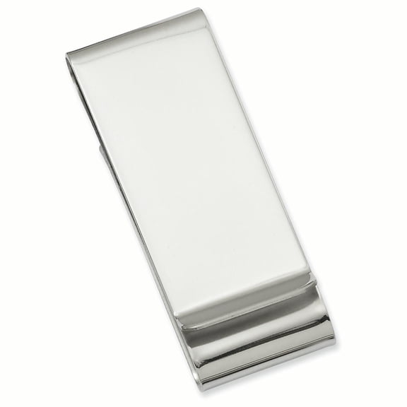 Stainless Steel Polished Double Fold Money Clip