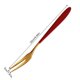 thumbnail image 5 of Wosthever Tenedor de fruta de acero inoxidable, tenedores de postre de pastel dorado, Mini tenedor encantador usado para pastel en fiesta, Oro rojo, 5 of 6