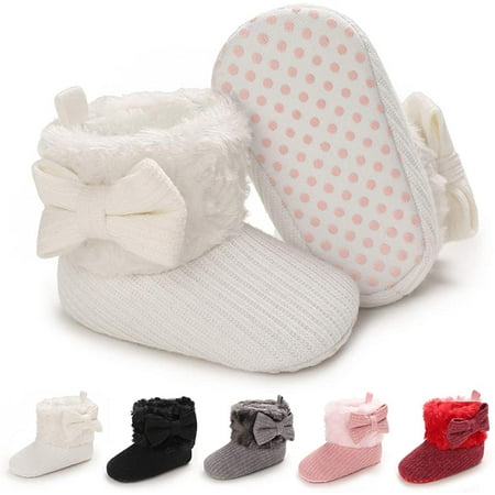 Infant Baby Boys Girls Boots Premium Soft Sole Anti-Slip Warm Winter Snow Boots Newborn Crib Shoes