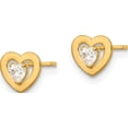 thumbnail image 2 of 14K Yellow Gold Cz Post Earrings (6.25 X 7.3) Made In United States ye2031, 2 of 5